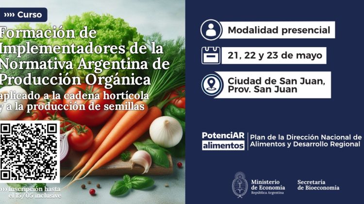 curso de formacion de implementadores de la normativa organica argentina aplicado a la cadena horticola y la produccion de semillas